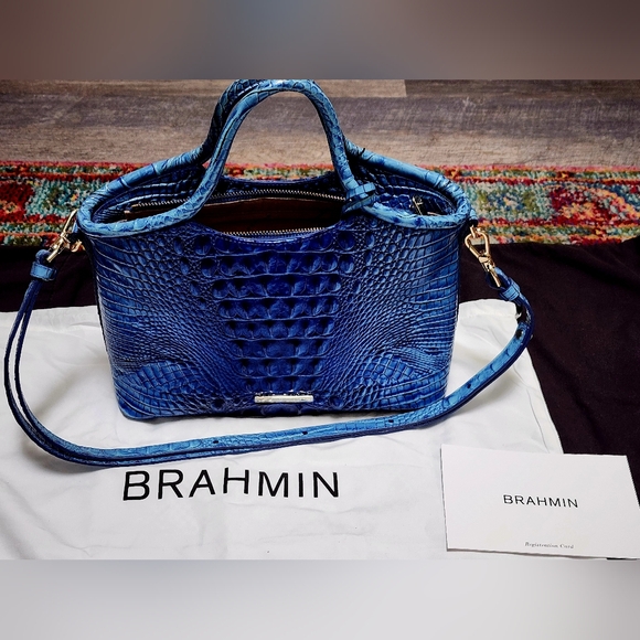 BRAHMIN | Elaine Blue Shadow Melbourne Bag | *NWT* - Picture 2 of 11